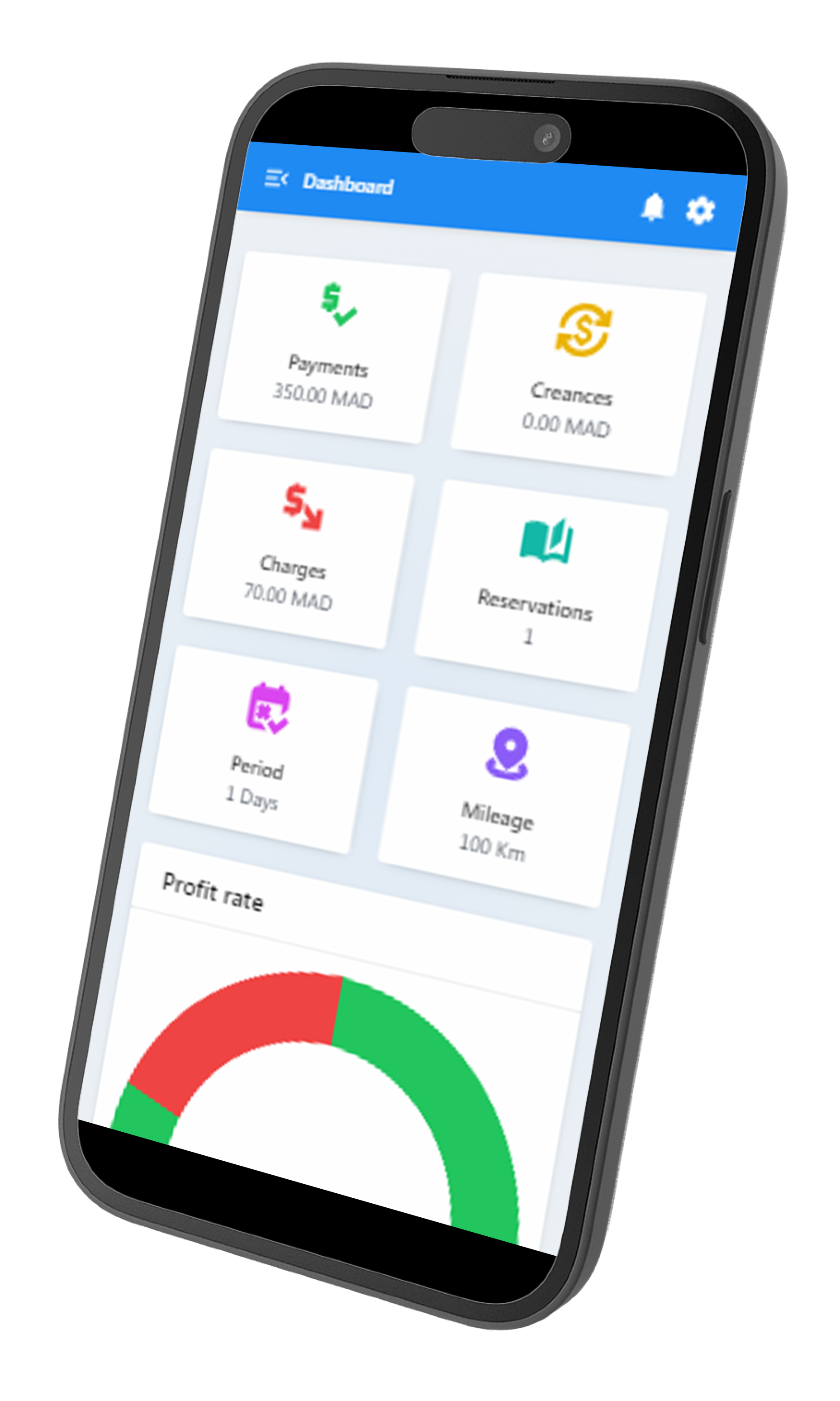 cars rental phone app
